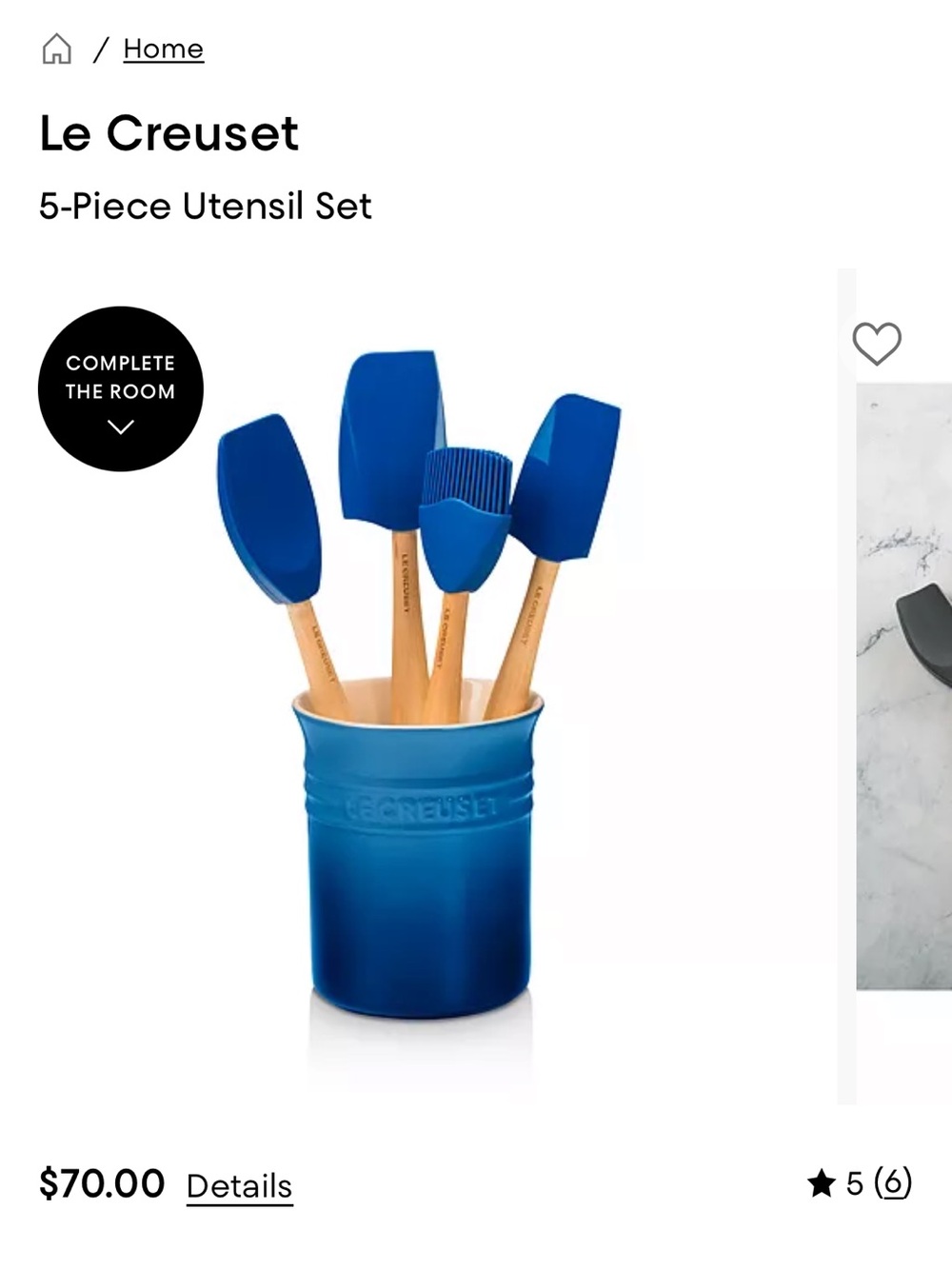 Le Creuset Marseille Blue Utensil Holder Crock